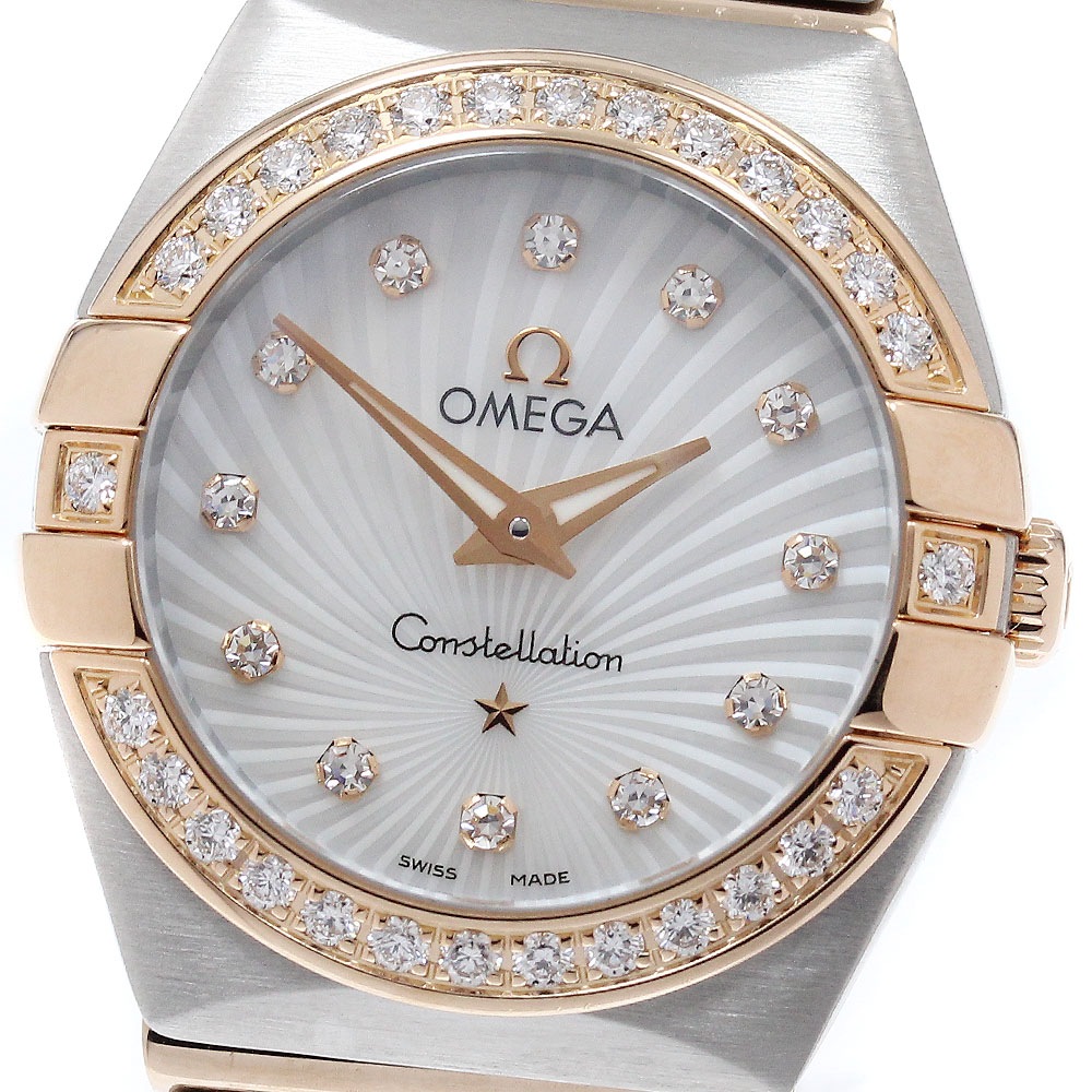 オメガ OMEGA 123.25.24.60.55.002 コンステレーション ダイヤベゼル 12P クォーツ レディース 良品 _957831【中古】
