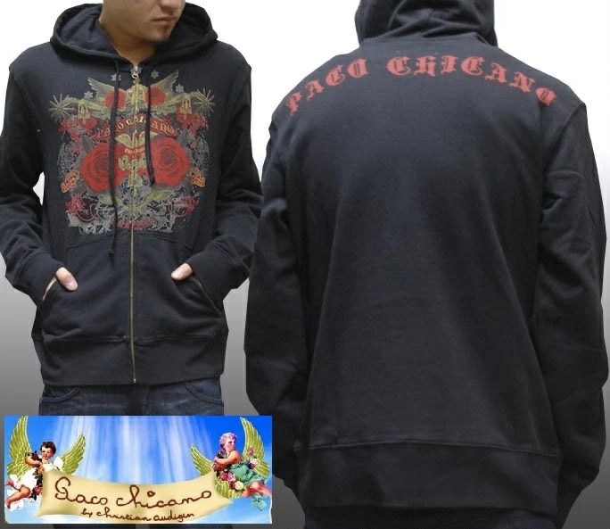 セール パコ チカーノ メンズ パーカー ブラック Paco Chicano Freedom Peace トップス インポート LAセレブ ファッション ハリウッド セレブ カジュアル ストリート 15,444円