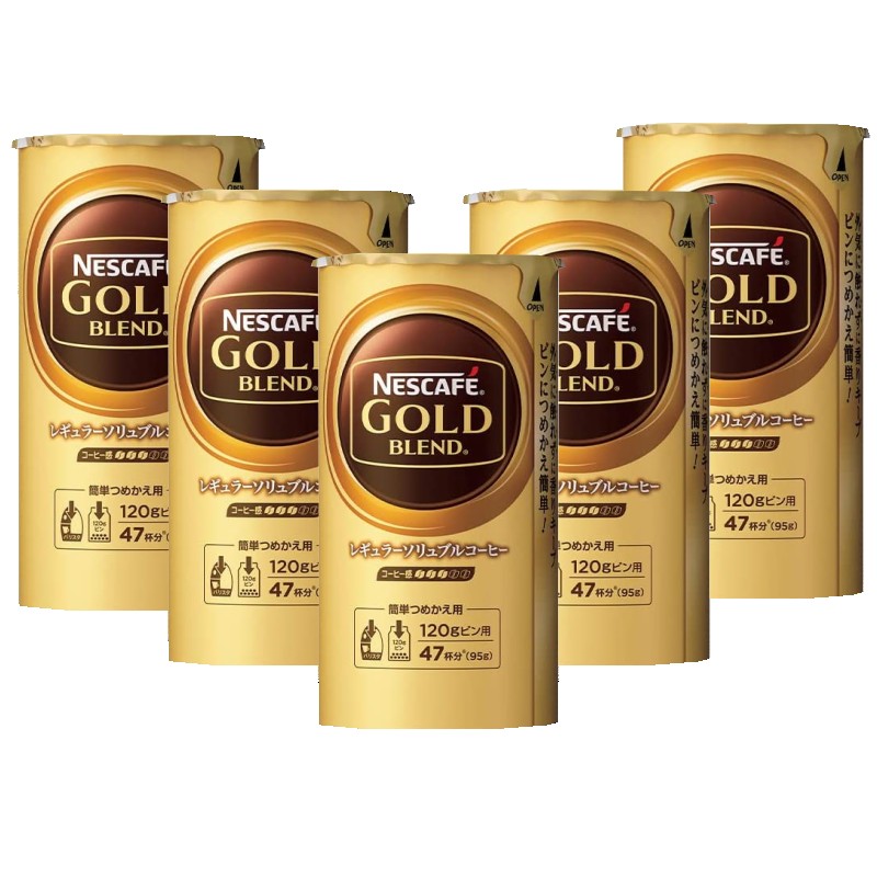 5本セット NESTLE かんたん詰替え用 エコ&システムパック ゴールドブレンド 95gX5個)バリスタ 237杯分 475g ネスカフェ コストコ