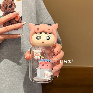 クレヨンしんちゃん子供用コップ新作女子高颜値グラス学生通学専用コップ誕生日プレゼント
