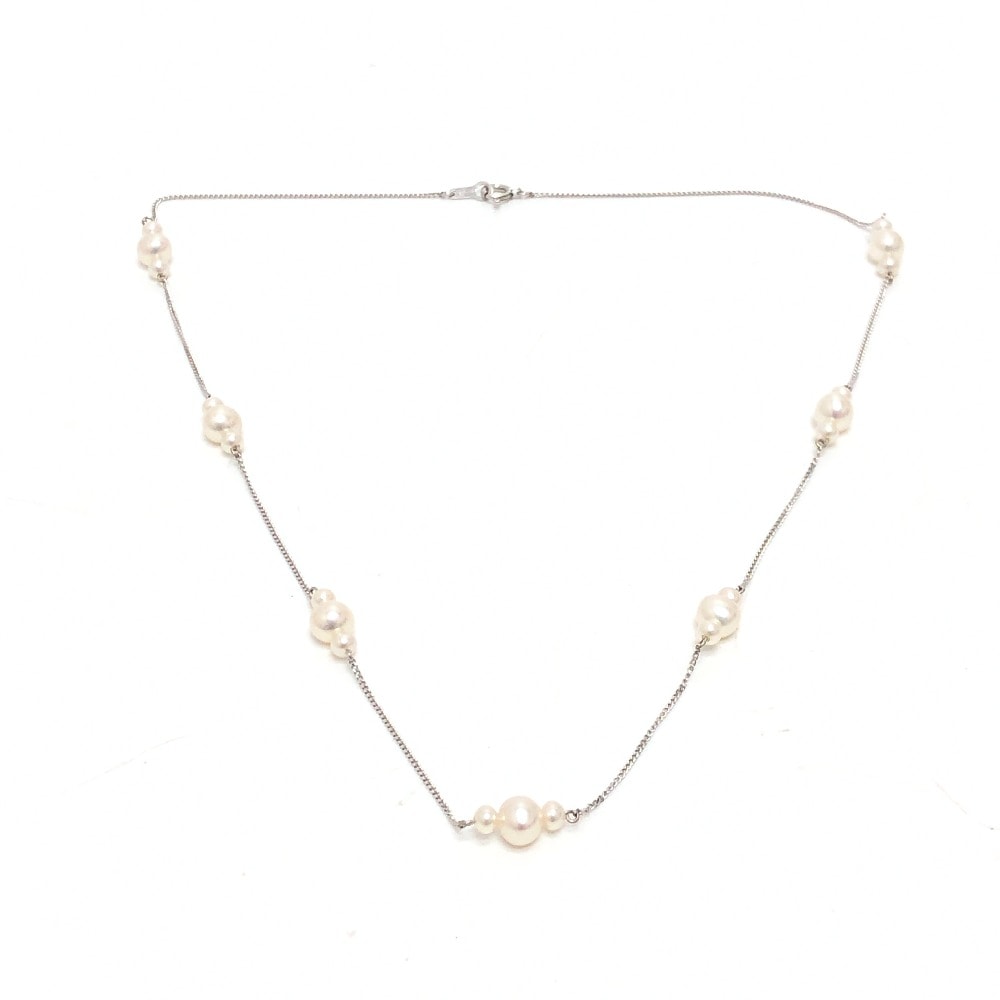 jewelry ジュエリー ネックレス K14WG デザイン パール ネックレス アクセサリー 小物 K14WG シルバー 24,992円