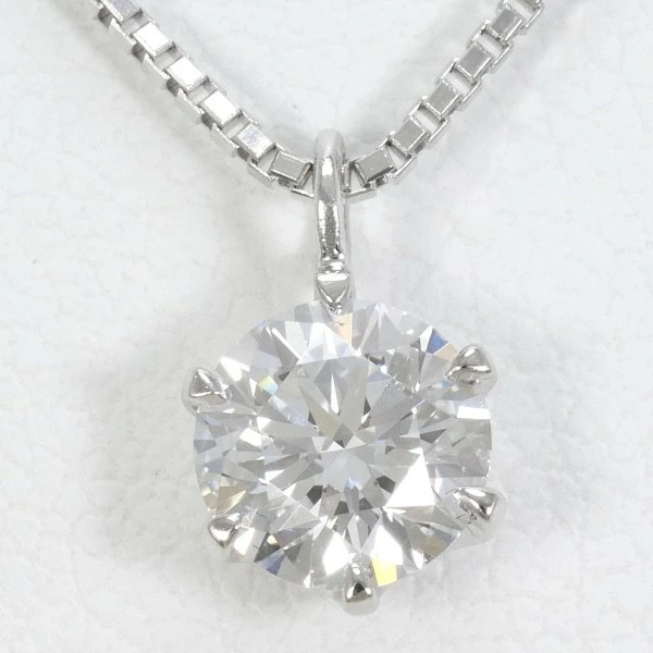 PT900 プラチナ PT850 ネックレス ダイヤ 0.610 VS2 鑑定書 ジュエリー 中古