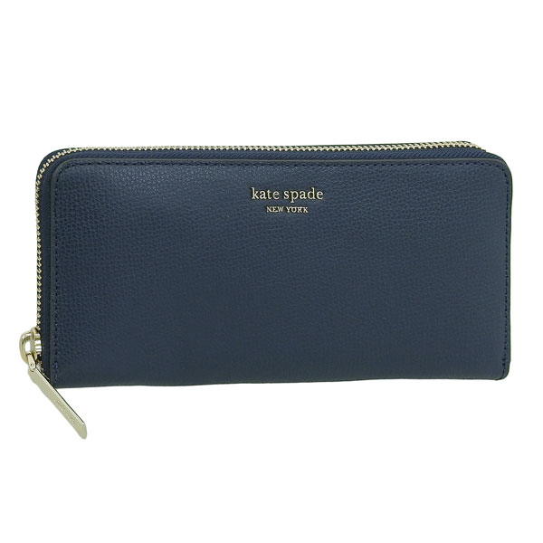 [訳ありアウトレット] ケイトスペード ニューヨーク 長財布 ラウンドファスナー レディース kate spade new york 財布 ネイビー アウトレット pwru7245-429