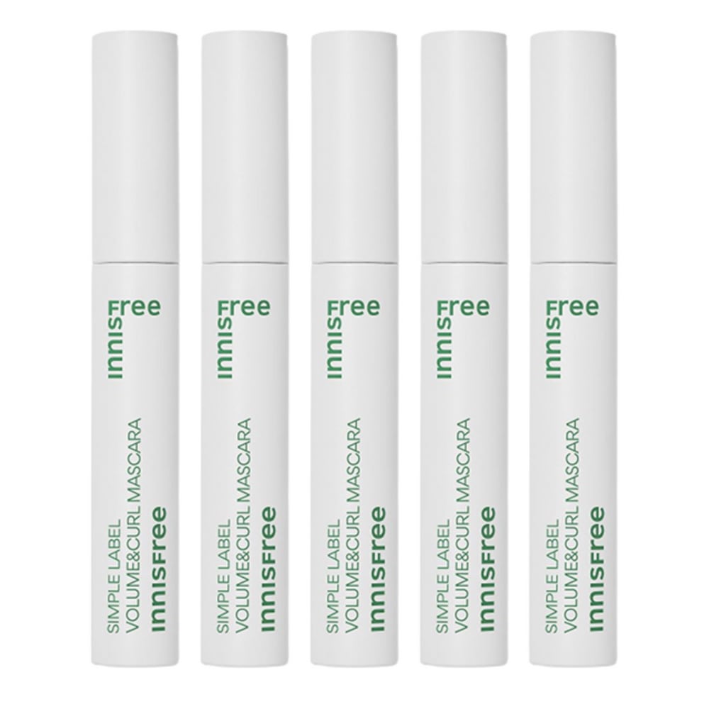 イニスフリー シンプルラベル ボリュームアンドカール マスカラ 75g5個