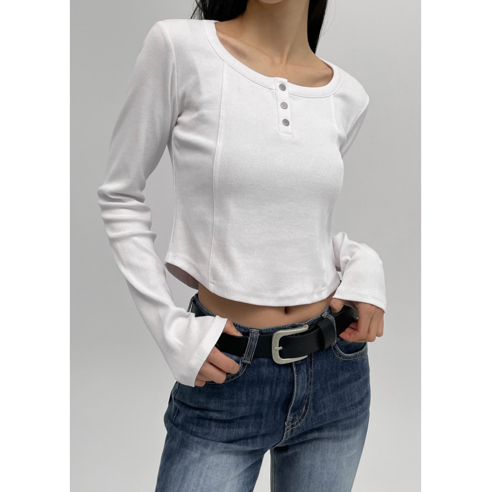 ブラックアップ [MADE] ダービースナップラウンドロングスリーブTシャツ 5,386円