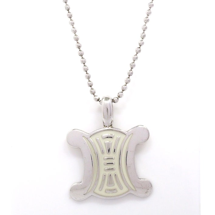 【美品】セリーヌ マカダム ホワイト×シルバーカラー シルバー925 【ペンダント】