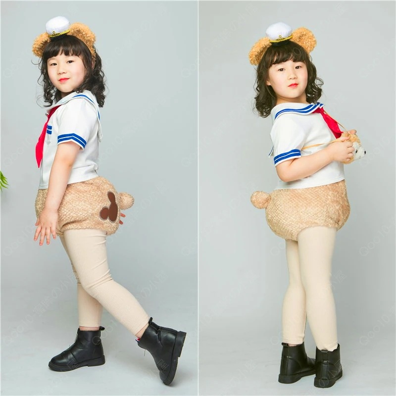 ディズニー ドナルドダック 風 コスプレ衣装 なりきり着ぐるみ キッズ 子供服 半袖/長袖 コスチューム イベント クリスマス ハロウィン 仮装 変装 海軍服セーラー服【3TYPE】-54
