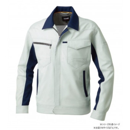 桑和 9662 長袖ブルゾン Sサイズ シルバーグレー(22) SOWA