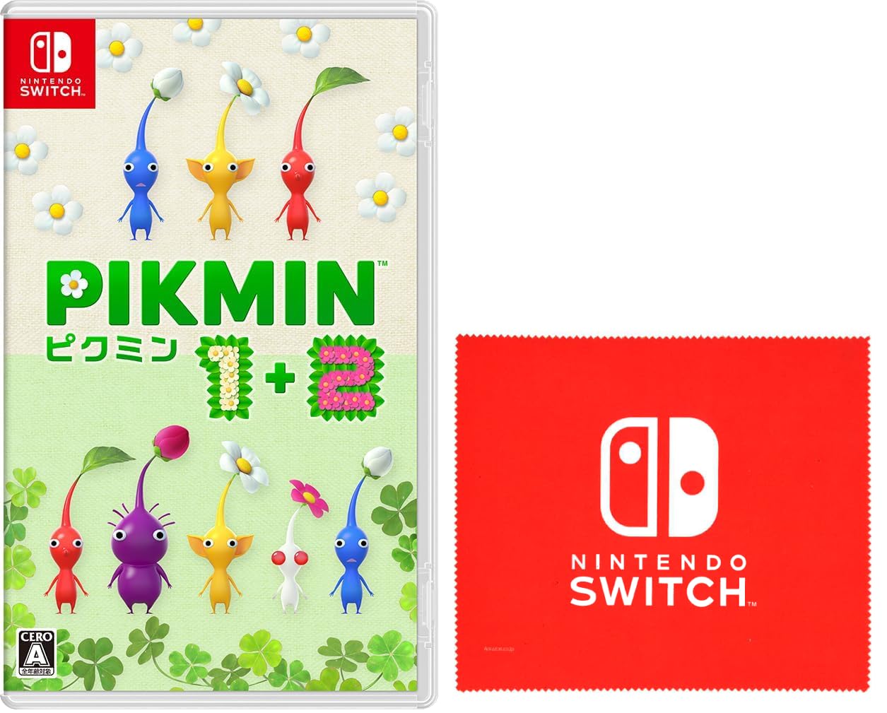 Pikmin 1 2(ピクミン 1 2) -Switch 【Amazon.co.jp限定】Nintendo Switch ロゴデザイン マイクロファイバークロス 同梱