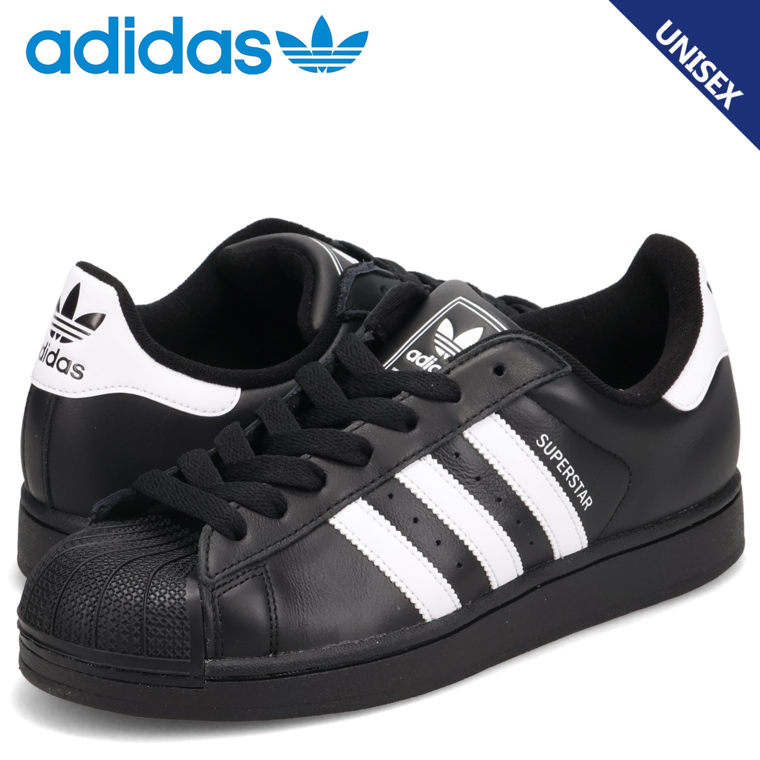 スーパースター2 スニーカー メンズ レディース 2 ブラック 黒 JI0079