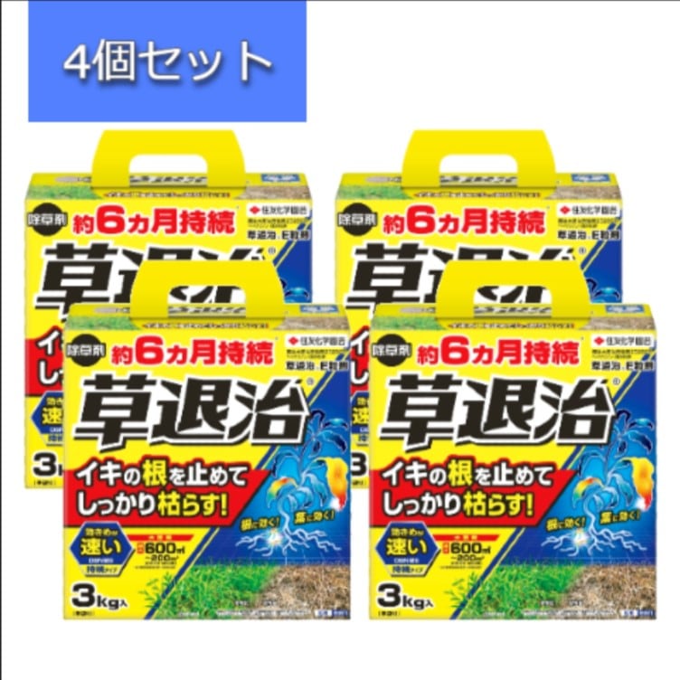 【4個セット】住友化学園芸 除草剤 草退治E粒剤 3kg 雑草 枯らす 持続 効きめが速い