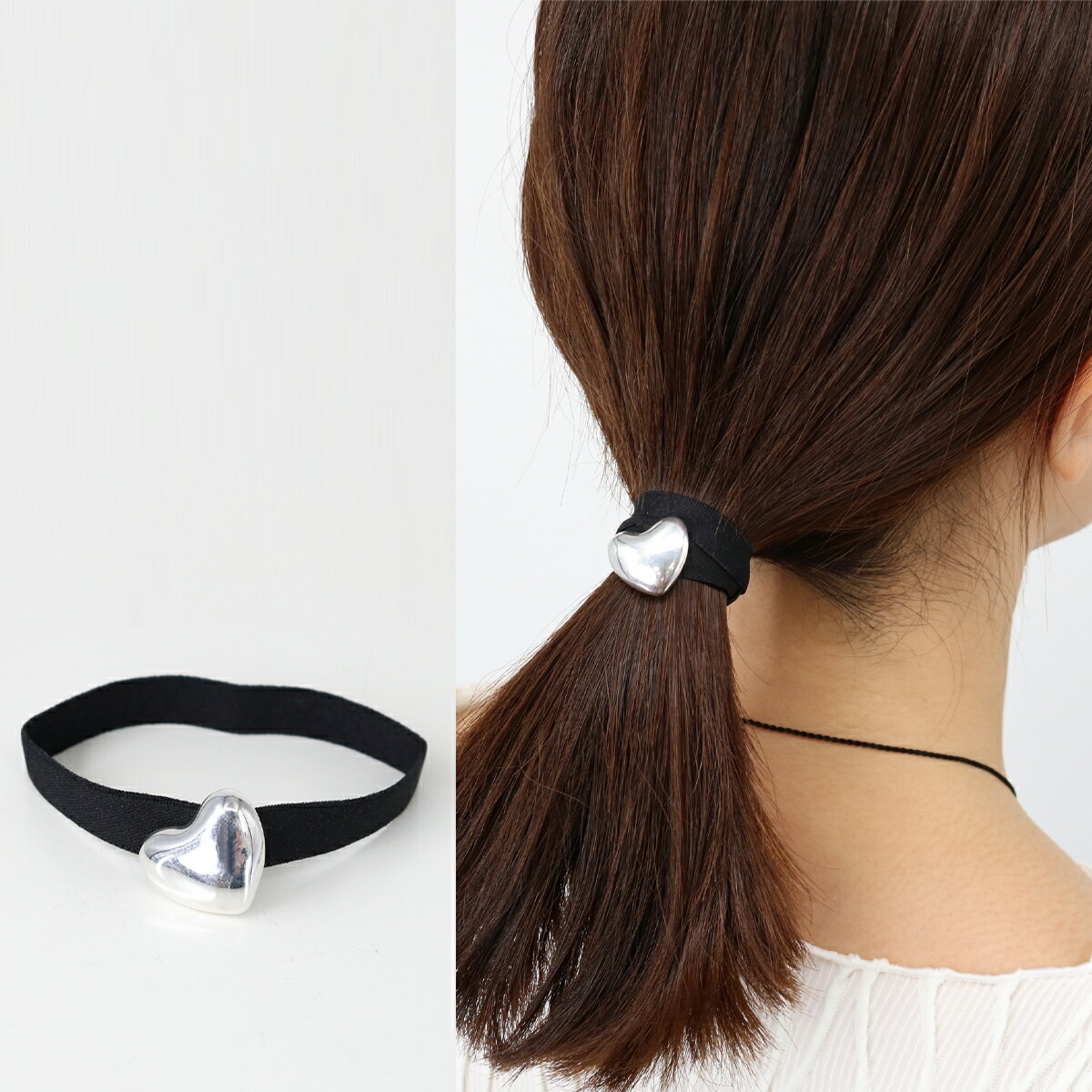 ヘアタイ A624 SML ヘアゴム ヘアアクセサリー シルバー925 プレゼント ギフト