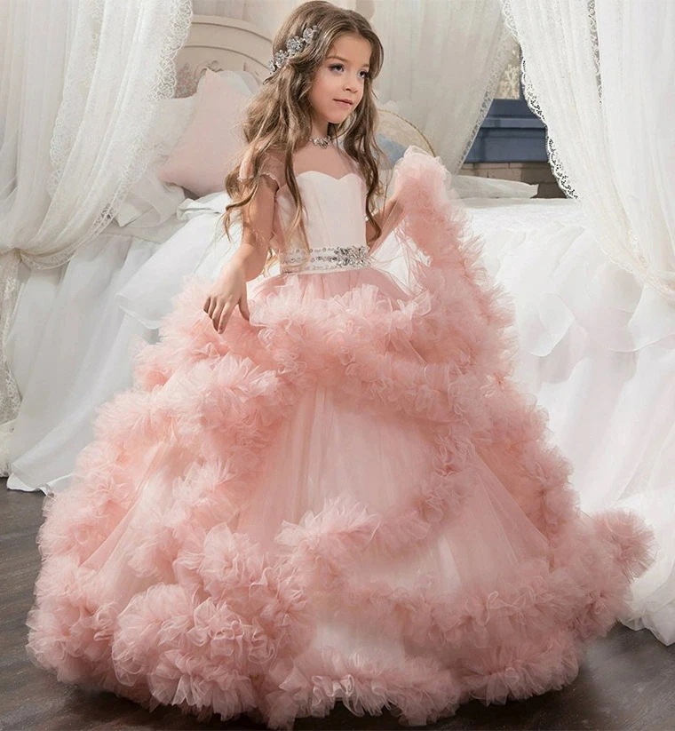 新発 子供ドレス 女の子 花柄 ピアノ発表会 ロング ドレス 結婚式 キッズ フォーマル ドレス 子どもドレス 七五三 ジュニアドレス ウェディング 記念撮影 司会 司会者 モデル バイオリン 可