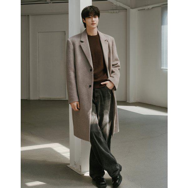 [ビョン・ウソク] メンズ ウールカシミア シングルコート075921