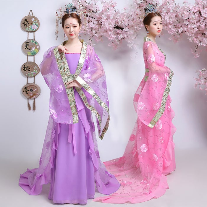 ハロウィン レディース コスプレ 衣装 女性 コスチューム 仮装 衣装 チャイナ服　ロング ワンピース　花柄刺繍 中華服 漢服 チャイナ ドレス 唐装 ダンス衣装 発表会 舞台 ステージ イベント 衣