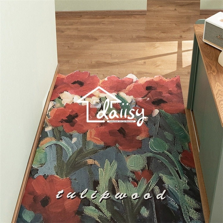 120×140CM 油絵風 芸術 皮革 防水 防油 室内 屋外 擦り洗い ドアマット pvc 裁断可能 玄関マットカーペット ラグマット 花柄 玄関ラグ 廊下敷き エントランス 滑り止め 家庭用 北欧