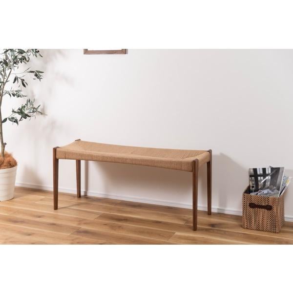 ダイニングベンチ おしゃれ 単品 完成品 木製 天然木 無垢 ベンチチェア チェア 椅子 イス 幅100 幅110 北欧 ブラウン 新生活 ID012