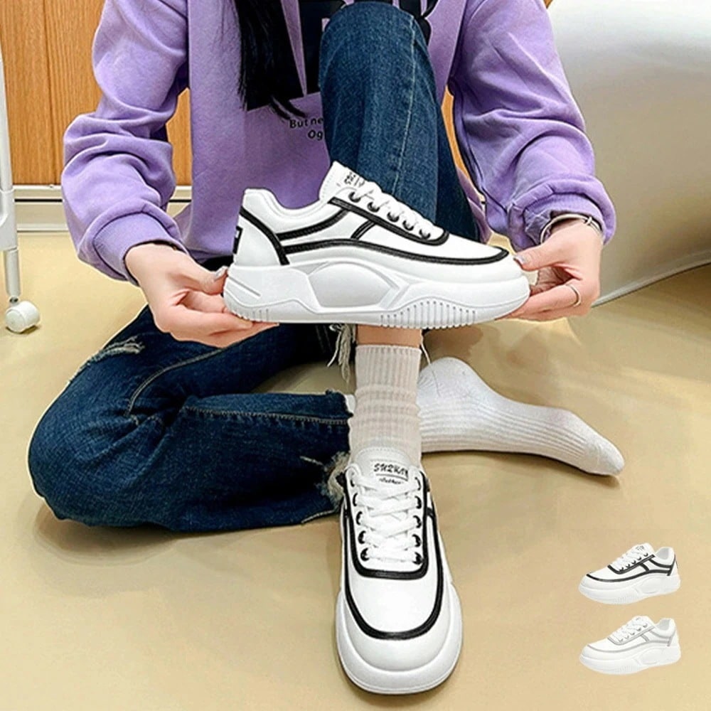 厚底スニーカーレディース 疲れない 韓国 低身長さんシューズ 厚底ソール靴楽ちん 20代30代40代