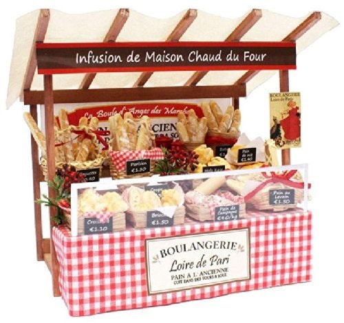 ビリーの手作りドールハウスキット パリのマルシェキット パリのパン屋さん 組み立て12分の1工作模型 1/12ミニチュア 手作りキット 手芸