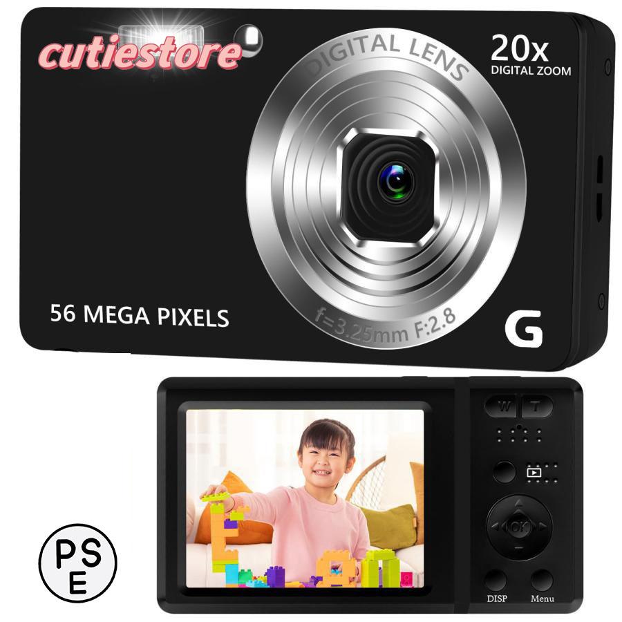 【即納】デジカメ4K小型デジタルカメラ ポケットカメラ 4K動画5600万高画素 20倍デジタルズーム 手ブレ補正 軽量 携帯便利動画＆写真 誕生日プレゼント 日本語取扱説明書