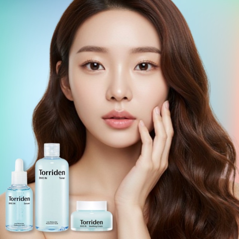 ダイブイン低分子ヒアルロン酸3点セット 化粧水300ml+セラム50ml+スージングクリーム100ml 保湿ケア しっとり肌 スキンケアセット