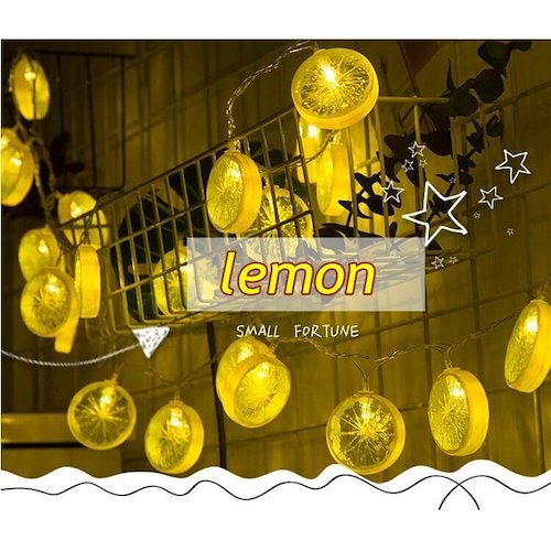 送料無料LEDイルミネーションライト ジュエリーライト 電池式 屋外 室内 ガーデンライト レモン ハロウィ