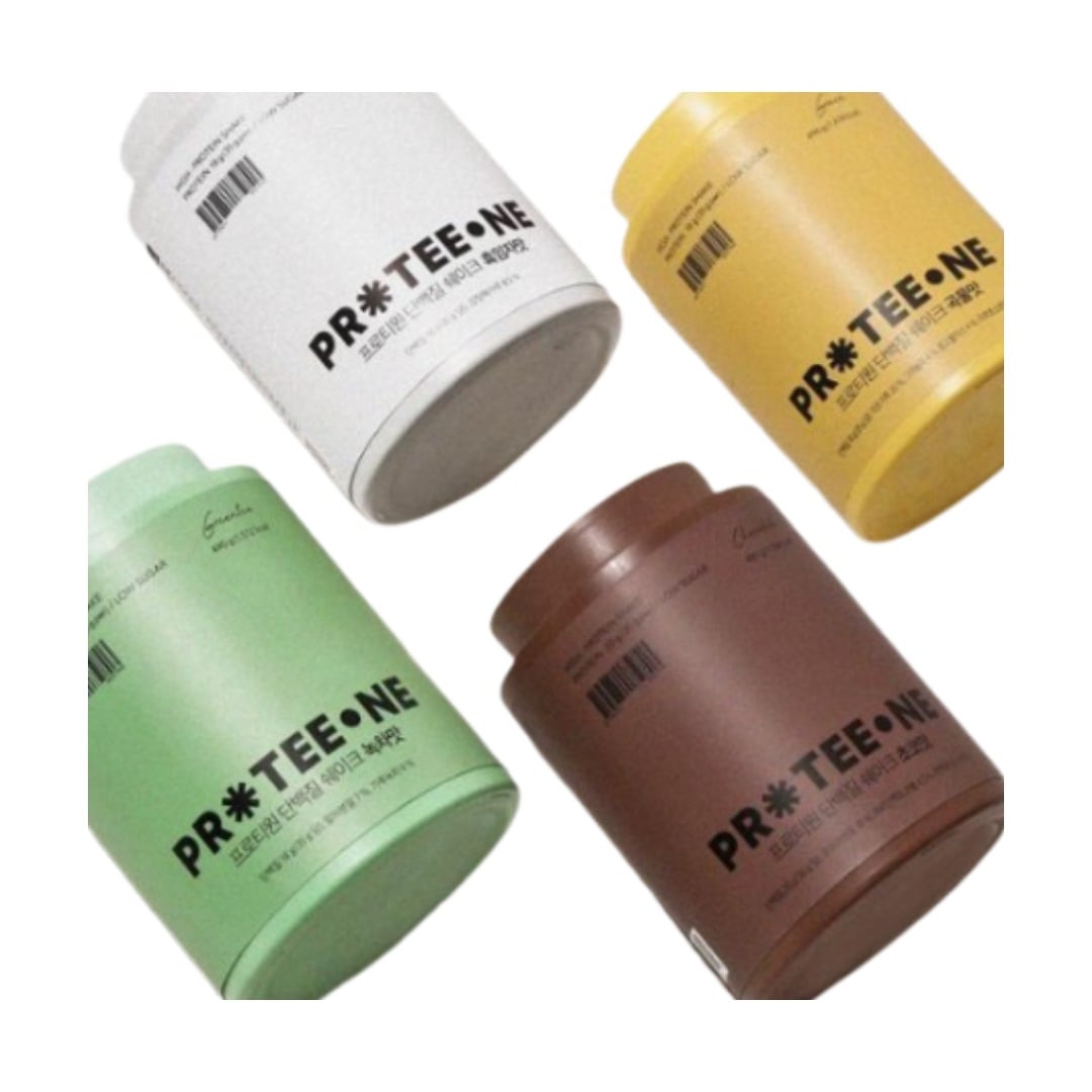 プロティワン タンパク質 シェイク ダイエット 食事代わり プロテイン サプリメント パウダー 一食 おいしい4つの味(チョコ/穀物/緑茶/黒ごま)490ml/韓国