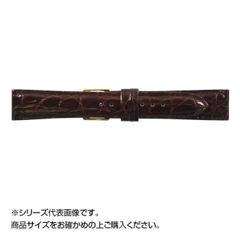 MIMOSA（ミモザ） 時計バンド DM腹ワニ 16mm ダークブラウン （美錠:金） WDM-B16