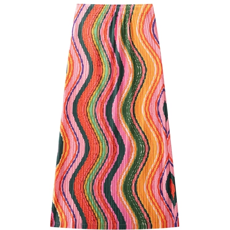 ボトムス スカート ミディアム丈スカート Aライン ハイウエスト プリーツ バックスリット 可愛い かわいい 大人可愛い きれいめ シンプル 上品 おしゃれ かっこいい カジュアル レトロ こなれ感