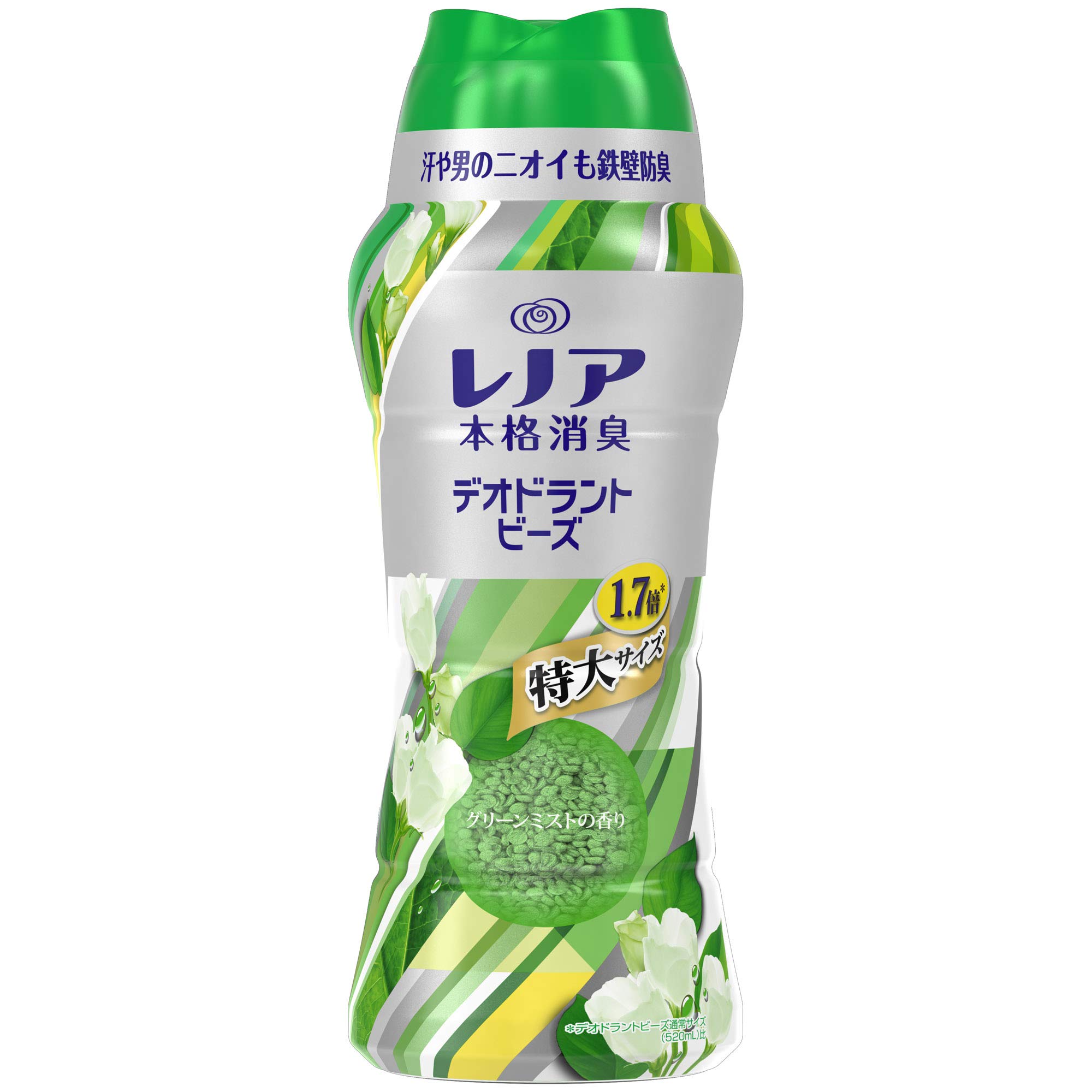 レノア 本格消臭 デオドラントビーズ グリーンミスト 本体 特大 885mL