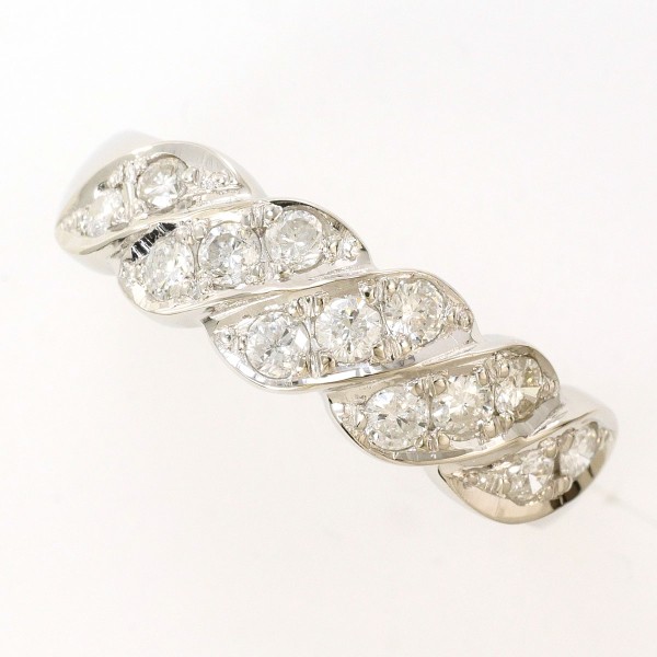 PT900 プラチナ リング 指輪 14号 ダイヤ 0.50 総重量約4.4g ジュエリー 中古