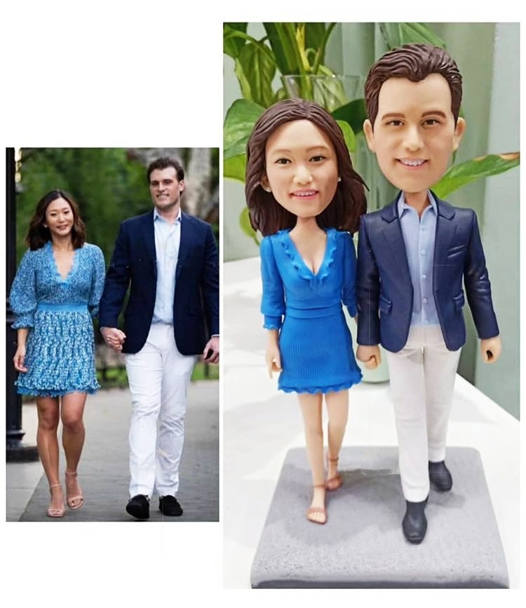 【オーダーメイド】3D肖像画 似顔絵 人形 フィギュア 結婚祝い 周年記念日 カップル 彼氏 彼女 夫婦 両親 贈呈品 記念品