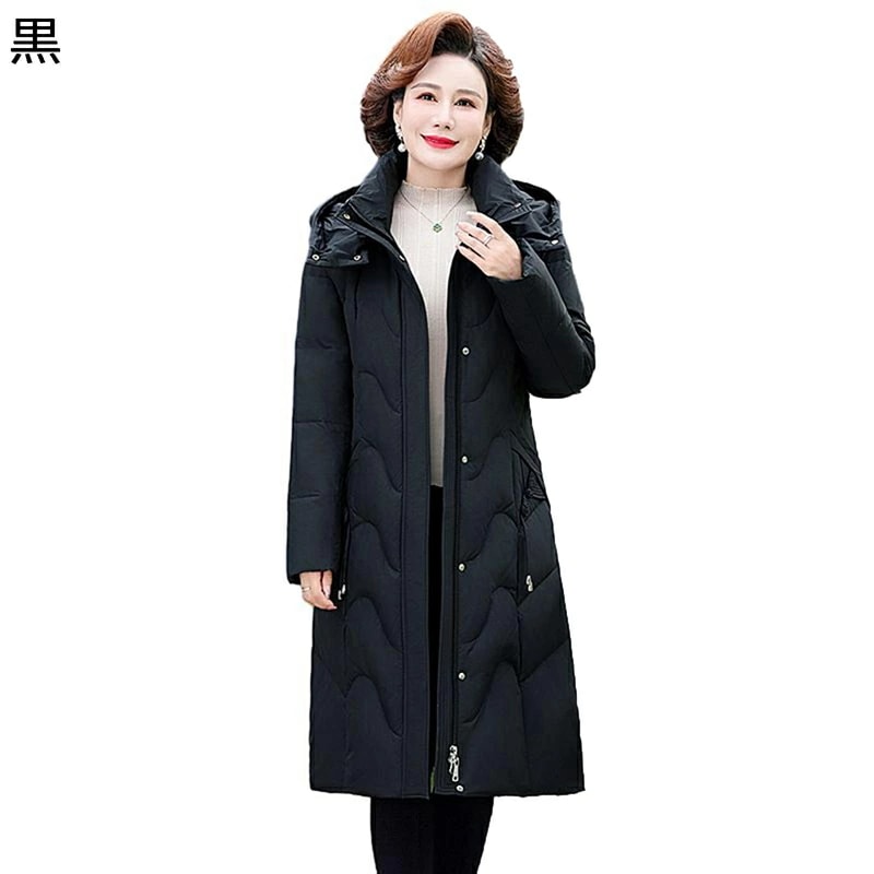 レディースコットンジャケット レディース フード付き ロングコート 綿入れ ジャケット 婦人服 シニアアウター コットンコート 長袖 厚い 暖かい 綿服 柔軟 アウター 秋 冬 高齢者 60代 70代