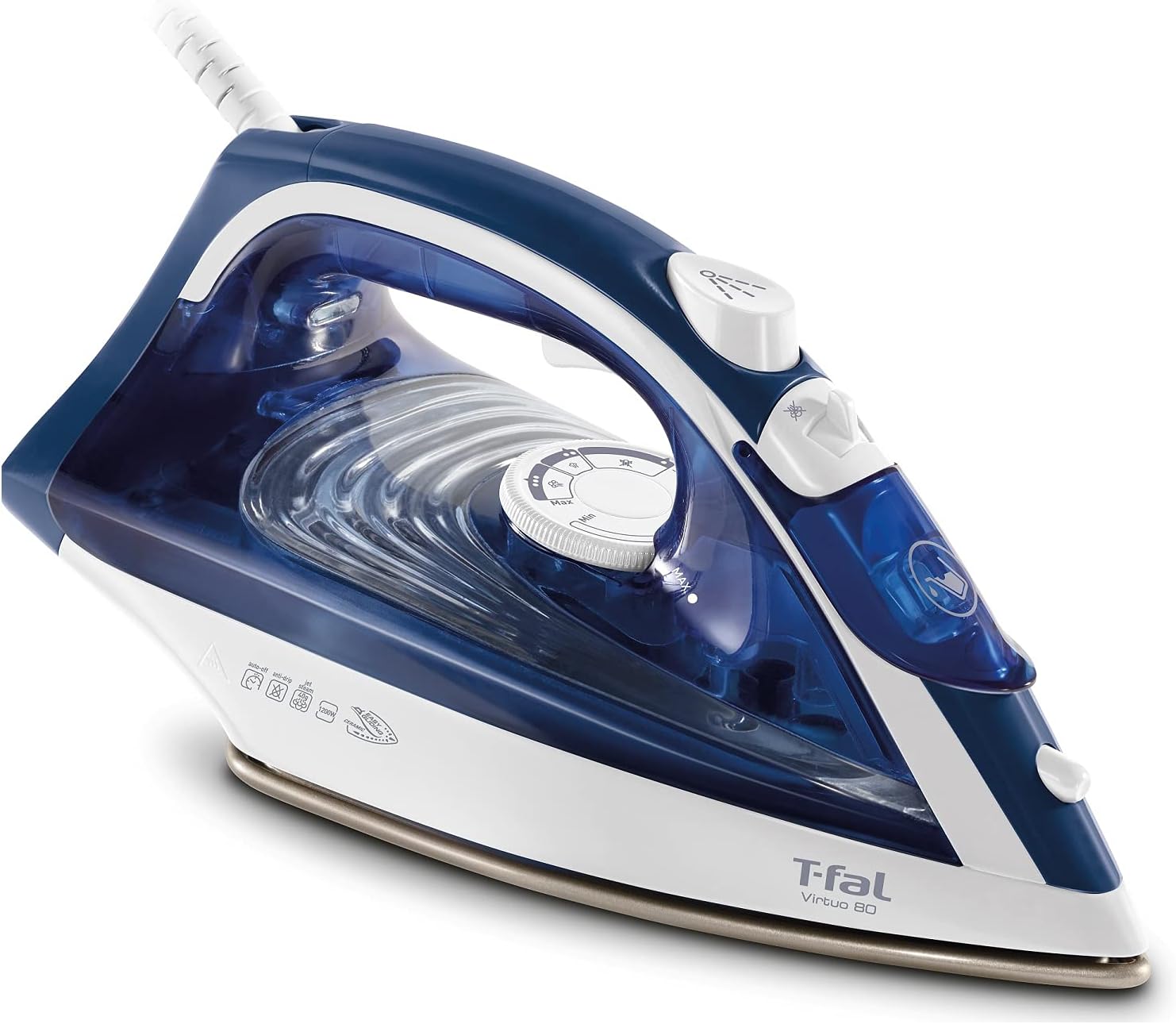 ティファール パワフルスチーム 最大40g/分 コード付き スチームアイロン ヴァーチュオ 80 セラミックかけ面 FV1880J0