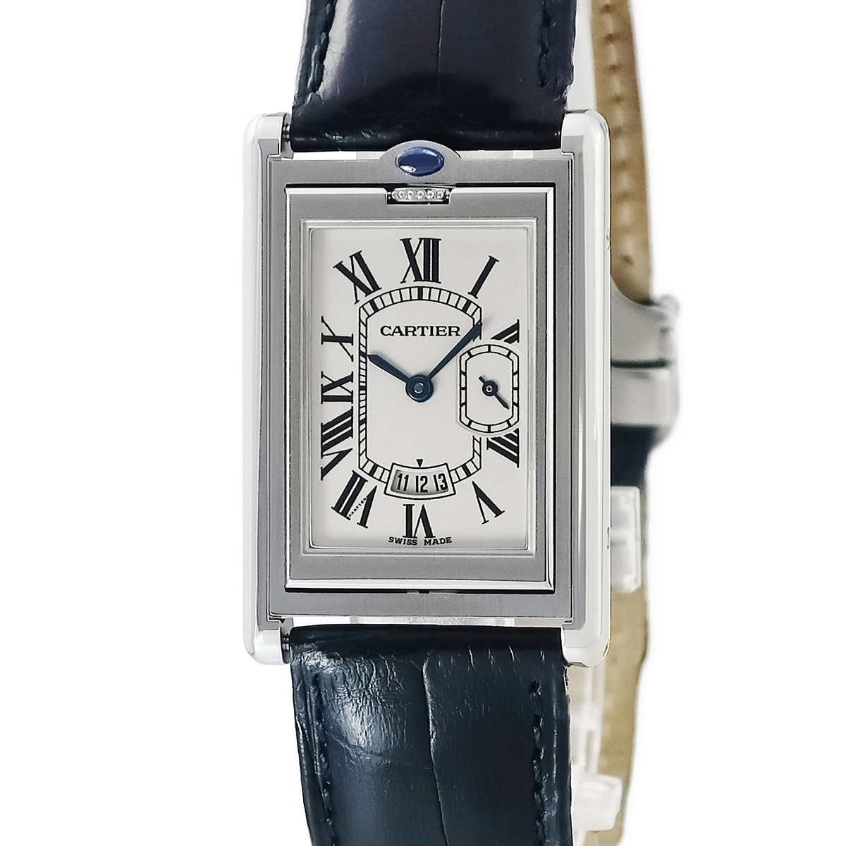 タンク バスキュラント LM W1016055 クオーツ メンズ 角型 反転ケース アイボリー 3年保証