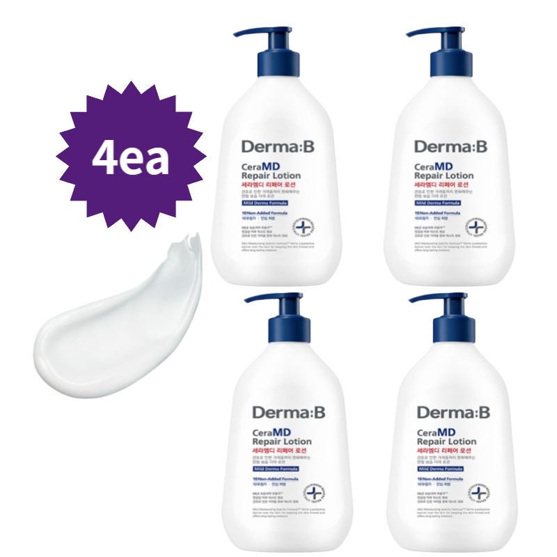 セラエムディ リペア ローション, 400ml*4ea (敏感肌用/低刺激ローション/ 無香ボディローション)