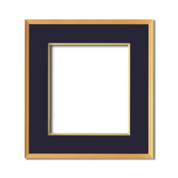 ( 日本画額 )木製フレーム 和額 色紙額 色紙Fサイズ 木製日本画額 色紙サイズ 273×242mm 紺 額縁 額 フレーム