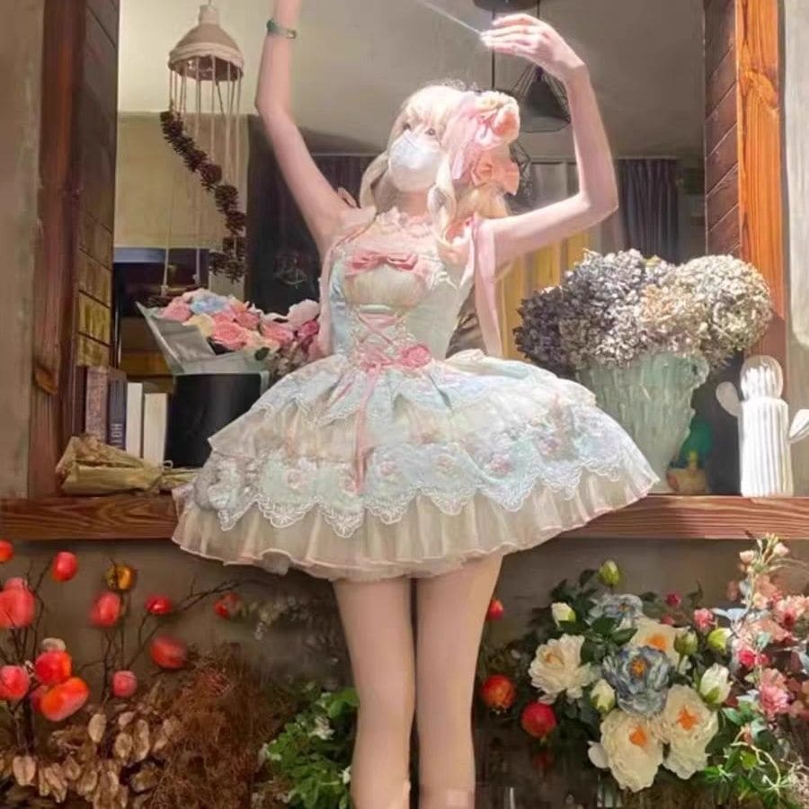 （1～3日で出荷）ロリータ セクシーかわいいコスプレハロウィン衣装 成人式女性コントラクトクロスjskオリジナルロリショートスイートドレスータゴシックエレガントドッグ ハロウイン クリスマス1W