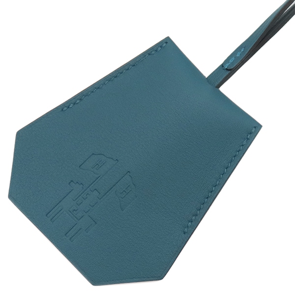 エルメス HERMES キーリング クロシェット 2024 イヤーズギフト スイフト ブルー系 シルバー金具 青 【箱】【中古】