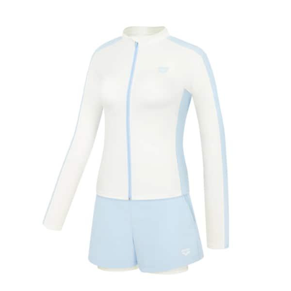 ウェイビーレギュラーフィットラッシュガードセットA6BL1PS02（WHTLPKBLK） 14,400円