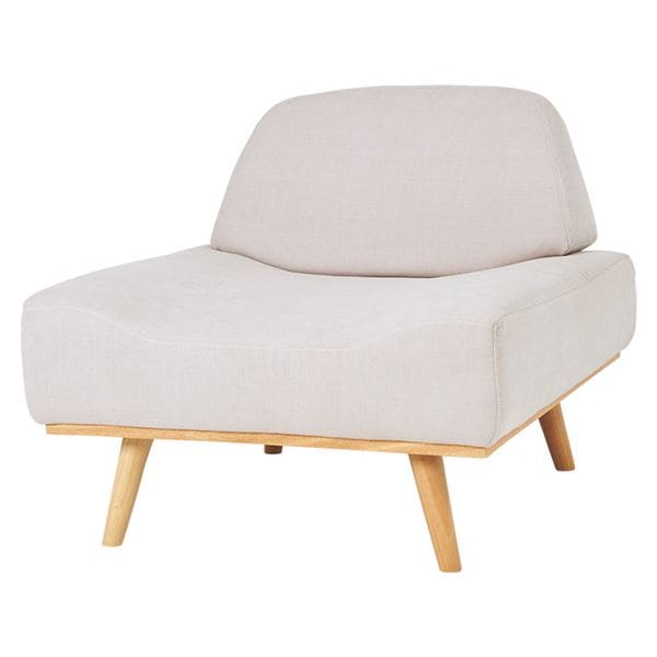 ソファー 約幅75×奥行70×高さ63×座面高36cm ホワイトベージュ 脚付き 組立品 リビング ダイニング インテリア家具