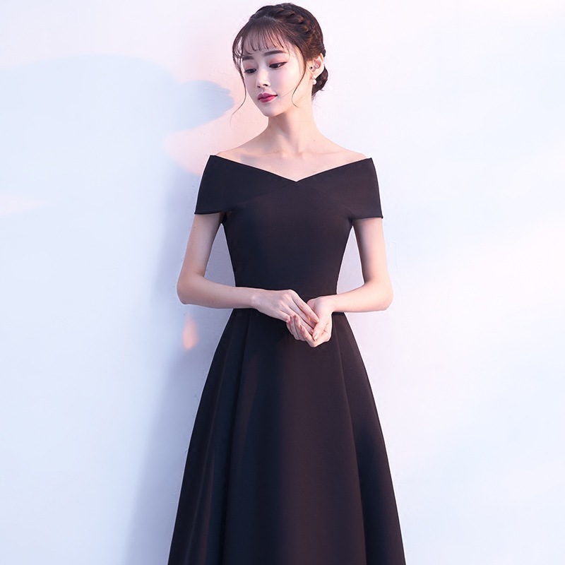 【1つ買うと10つ無料】ドレス2025ブラックカンパニーバンケットドレス付きドレスドレスミッドレングスドレス