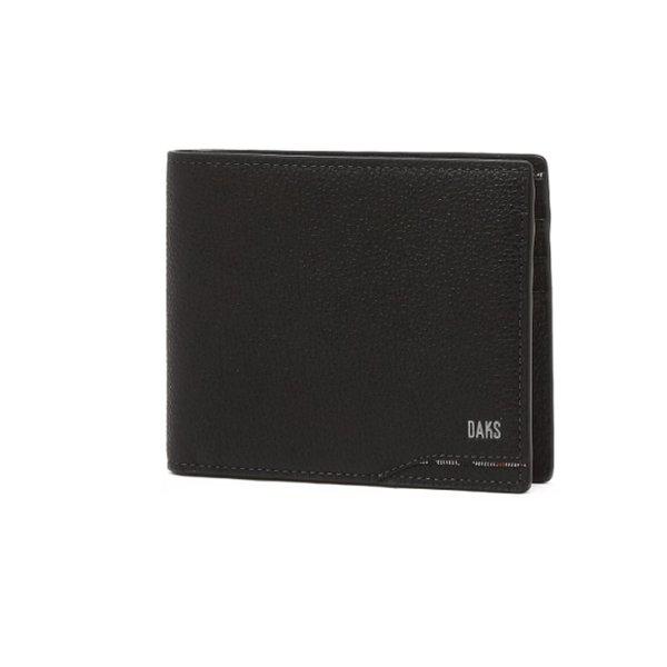 ブラック ロゴプリント レザー 二つ折り財布 DBWA5F729