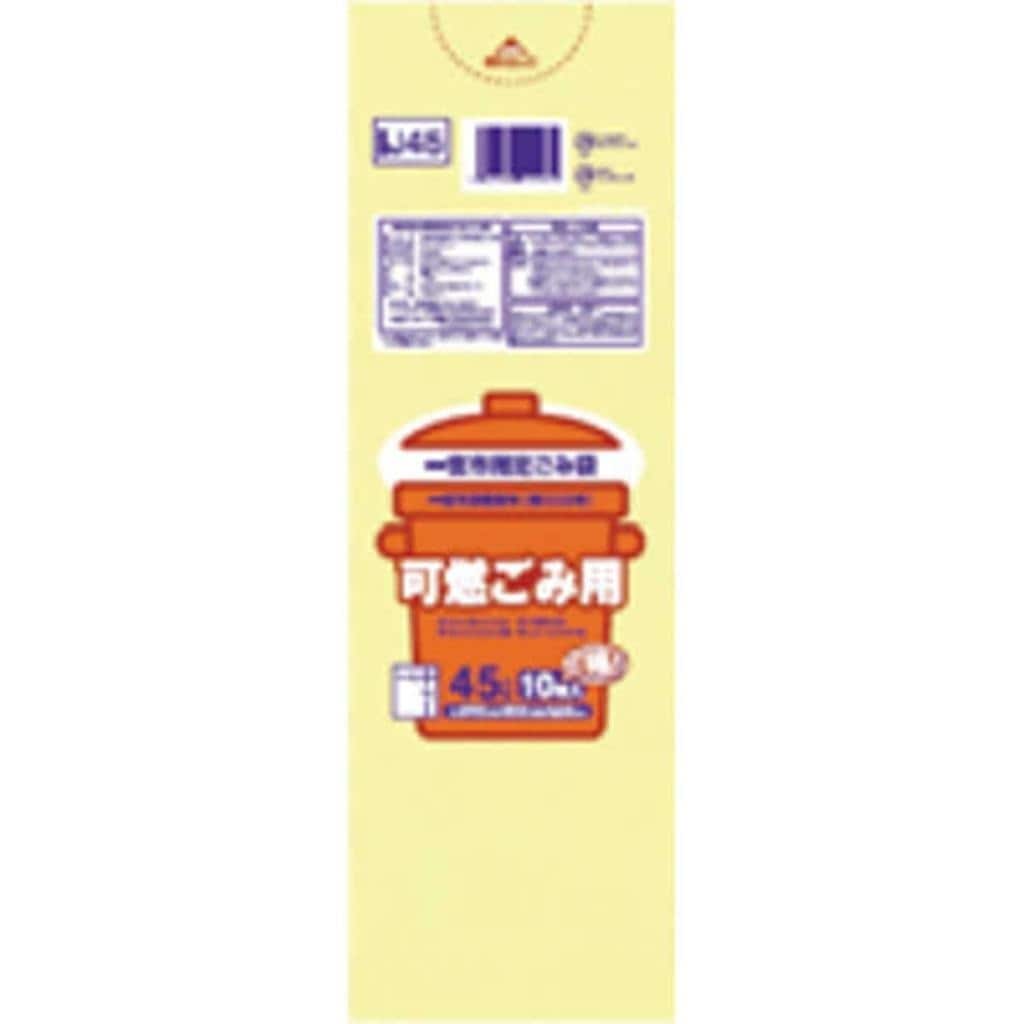 一宮市 可燃用大45L手付30枚入黄半透明IJ50 38-870 [xまとめ買い100]