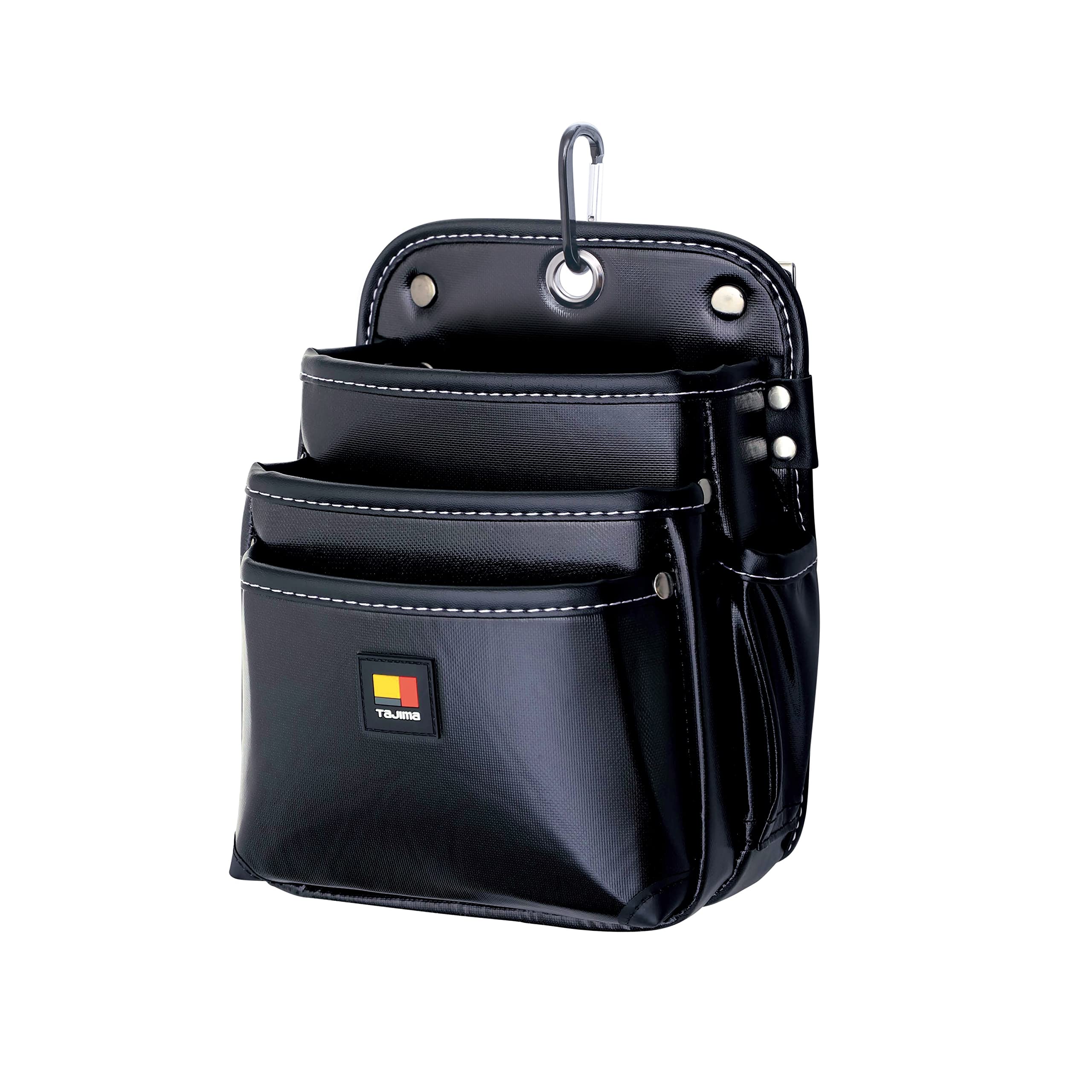 タジマ セフシステム 着脱式腰袋 ツインフック 3段大 水気に強い高密度ナイロン SFKBN-3L2H 着脱楽々 ベルトに後から装着可能 腰道具の組み換えが簡単 使う道具だけを選んで装着 腰の負担軽減