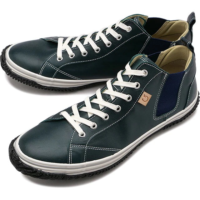 スニーカー サイドゴア [SP442-133] SP-442 メンズレディース 日本製 カンガルーレザー MOVE スピングル ムーブ Dark-Blue ダークブルー