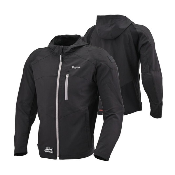 D46692 デイトナ(Daytona) バイク用 ジャケット 春夏 CE規格 ソフトプロテクター付属 吸湿速乾 ストレッチ性 クイックドライパーカー DJ-009 ブラック 2XLサイズ