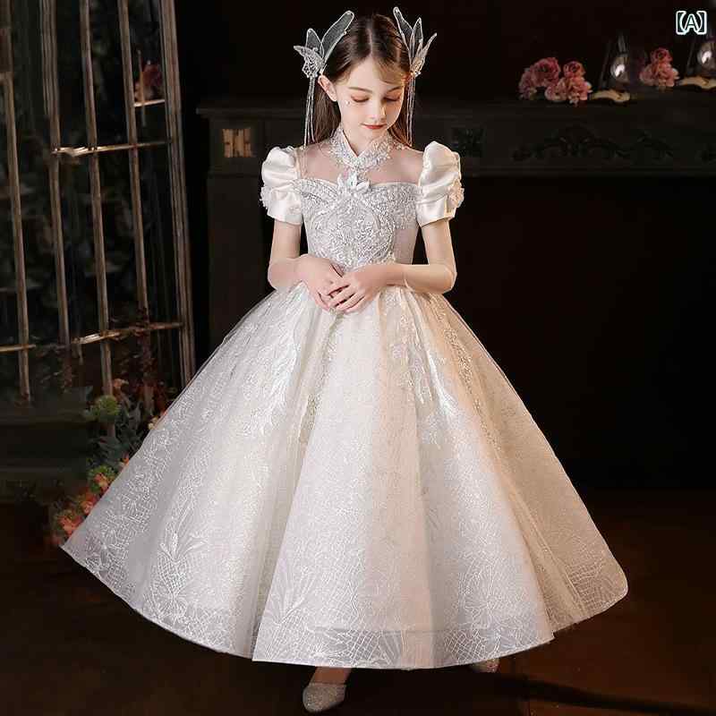 フラワーガール ドレス 子供服 キッズ 女の子 豪華感 かわいい お姫様 プリンセス イベント 結婚式 パーティー 衣装 発表会 バースデー