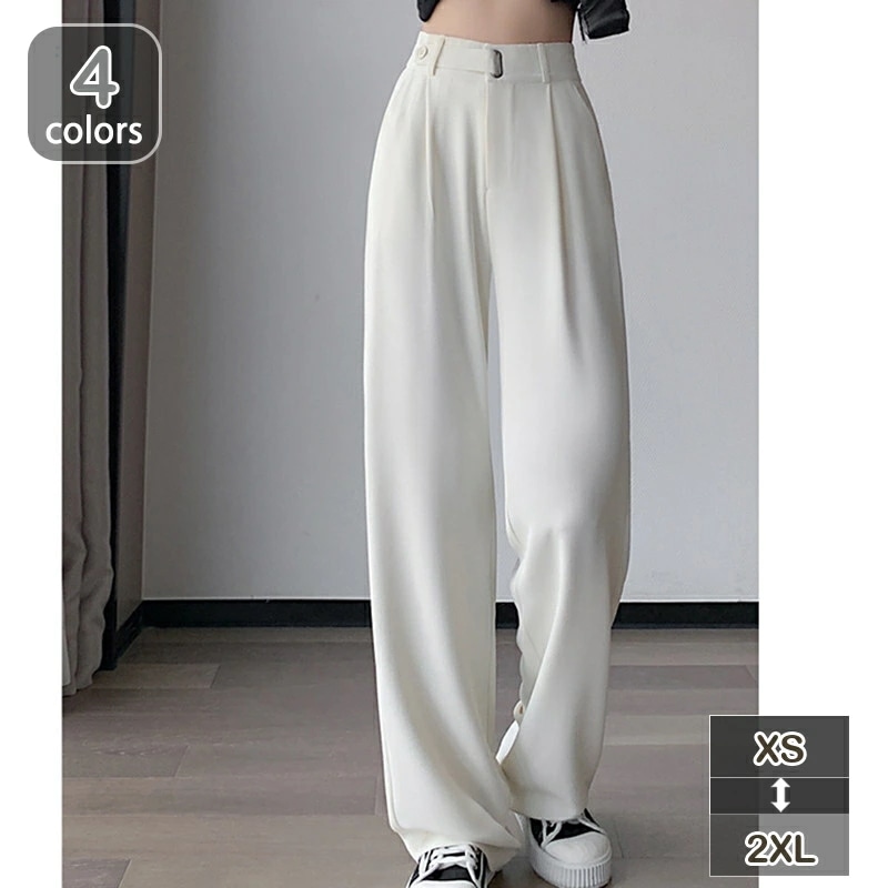 ハイウエスト ワイドパンツ ストレートパンツ 薄手 冷感 美脚 無地 着痩せ 体型カバー ロングパンツ オフィス 通勤 春夏 ボトムス ズボン レディース カジュアル 部屋着 大人 上品 無地 お出か