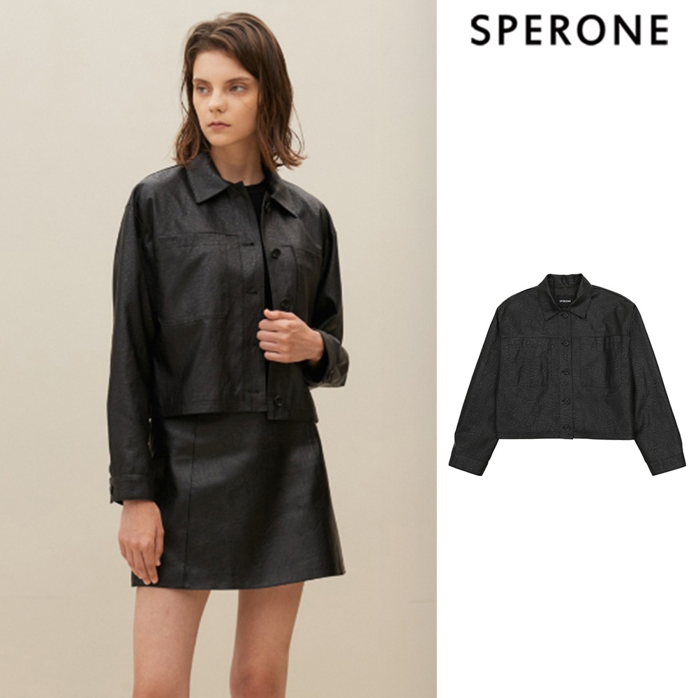 [SPERONE] Crop Shirt Jacket Woman